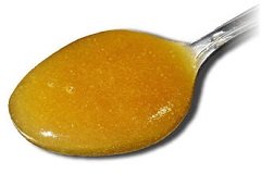 spoon of cream honey